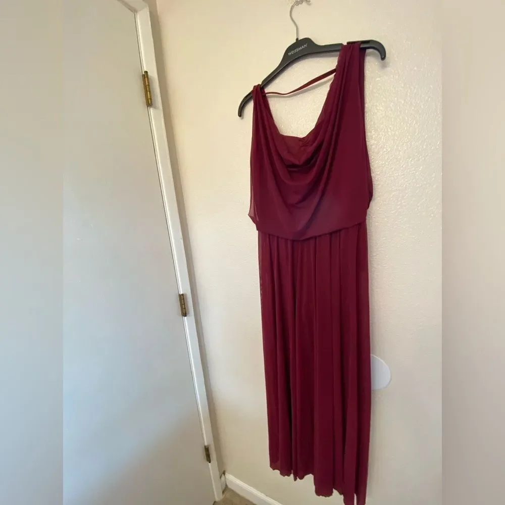 Weissman Balera Dance Costume DOUBLE COWL MESH MAXI DRESS D10454 MA adult